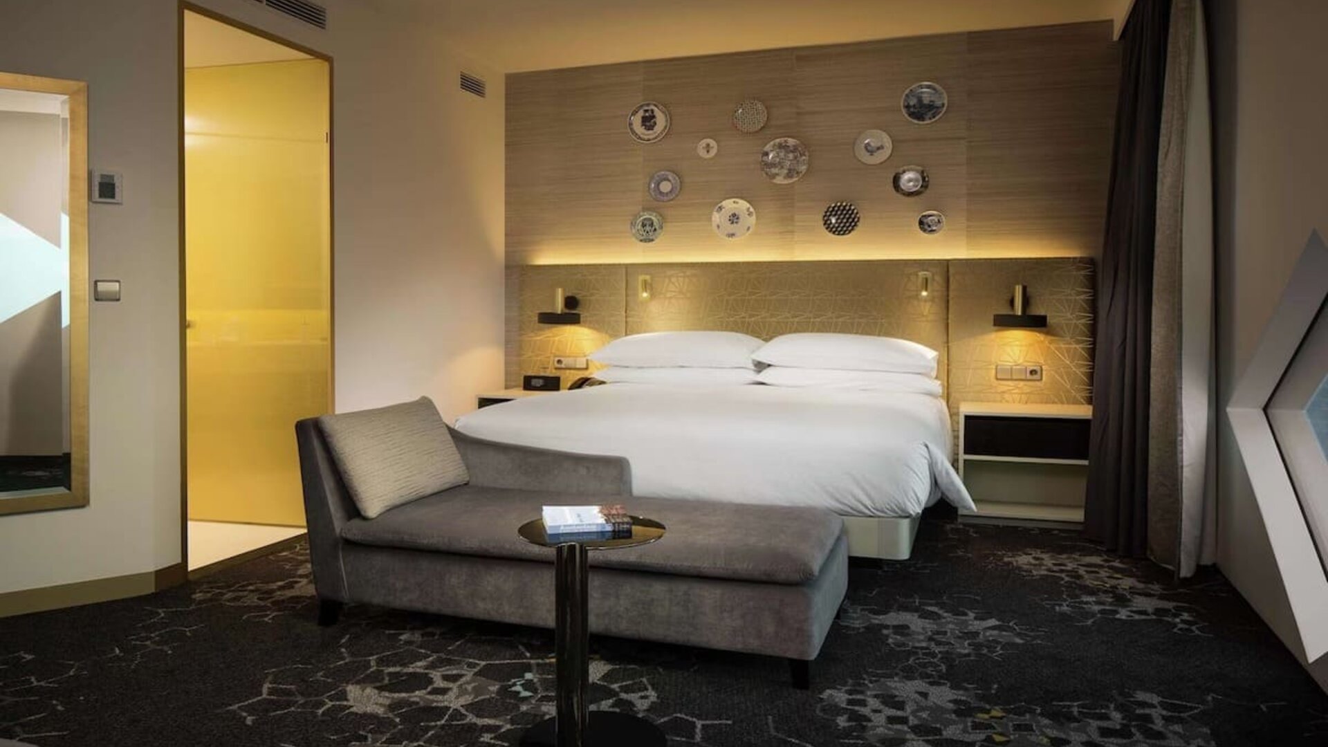 Day use room at Hilton Amsterdam Airport Schiphol.