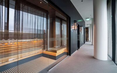Steam room available at Hilton Amsterdam Airport Schiphol.