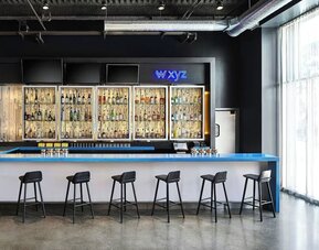 Hotel bar at Aloft SFO.