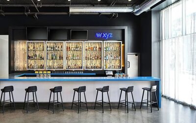 Hotel bar at Aloft SFO.