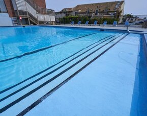 Outdoor pool at Hyannis Plaza Hotel.