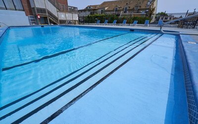 Outdoor pool at Hyannis Plaza Hotel.