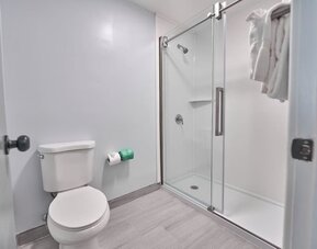 Bathroom at Hyannis Plaza Hotel.