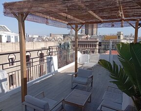 Rooftop views at Hotel Moderno Barcelona.