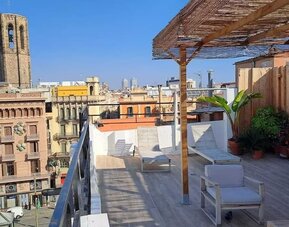Rooftop views at Hotel Moderno Barcelona.