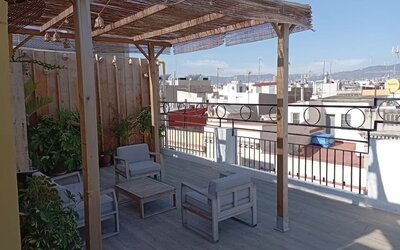 Rooftop views at Hotel Moderno Barcelona.