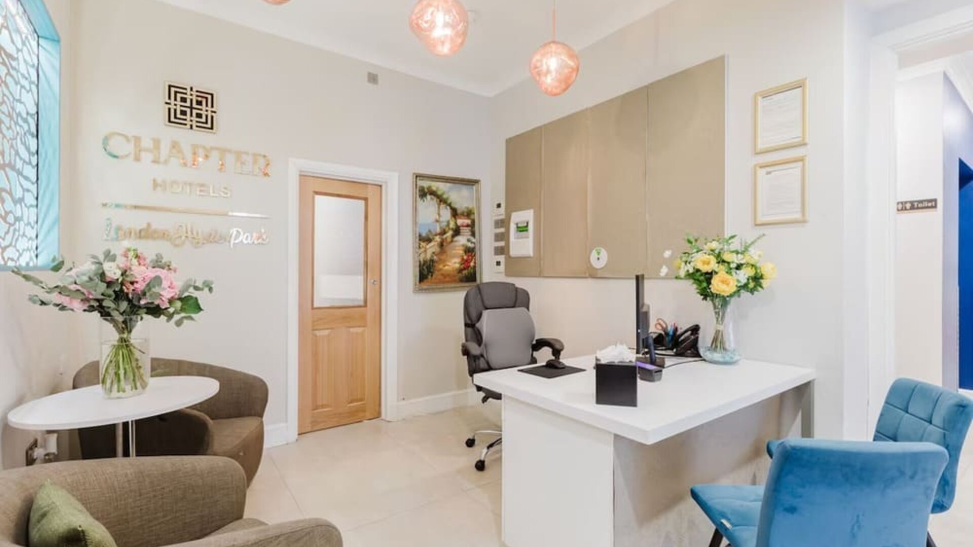 Reception at The Chapter Hotels - London Hyde Park.