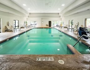 Indoor pool at Crowne Plaza Milwaukee Airport By IHG.
