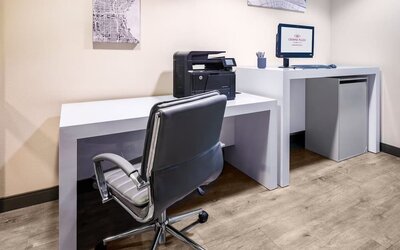 Work space at Crowne Plaza Milwaukee Airport By IHG.