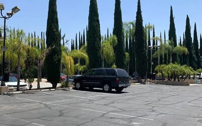Parking area at Hollywood Hotel.