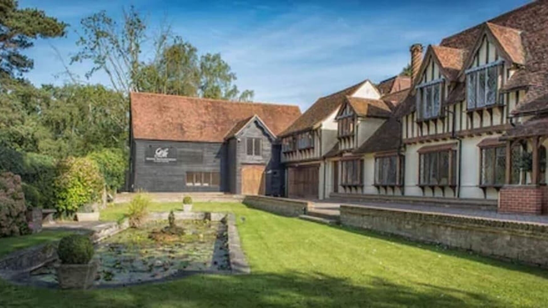 Hotel exterior at The Great Hallingbury Manor.