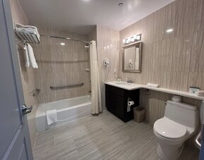 Guest bathroom at Grandview Hotel New York.