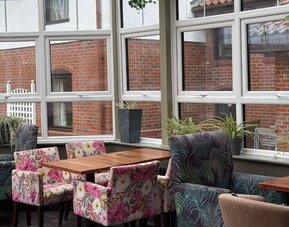 Indoor dining at Dragonfly Hotel Bury St Edmunds.
