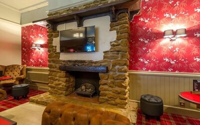 Fireplace at Dragonfly Hotel King's Lynn - Surya Hotels.