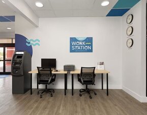 Work space at Developer Inn Downtown Orlando.