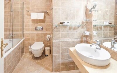 Bathroom at  Hotel General Prague.