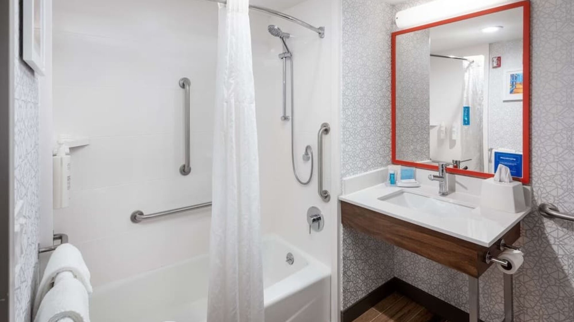 Guest bathroom at Hampton Inn Joliet - I-55.