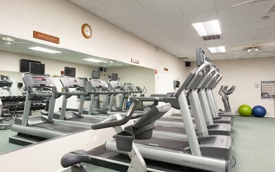 Fitness center at Island Grand At TradeWinds.
