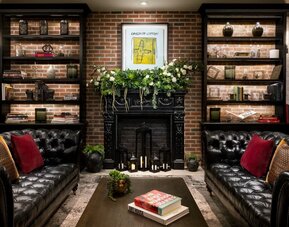 Lobby seating at Arthouse Hotel NYC.