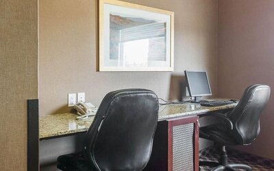 Business center at Comfort Inn & Suites Airdrie.