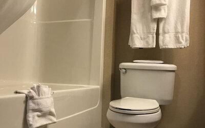 Bathroom at Comfort Inn & Suites Airdrie.