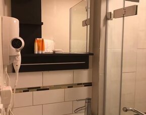 Bathroom at Jones Beach Hotel.