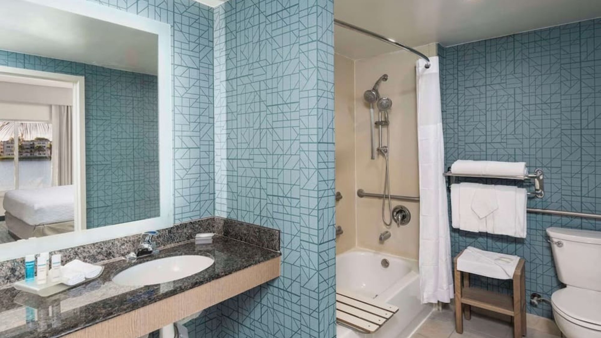 Bathroom at Homewood Suites By Hilton Miami Airport-Blue Lagoon.