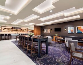 Hotel bar at DoubleTree By Hilton Krakow Hotel & Convention Center.