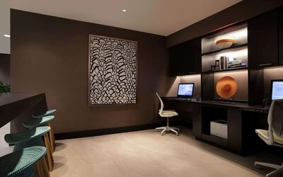 Business center at Embassy Suites By Hilton Orlando Airport.