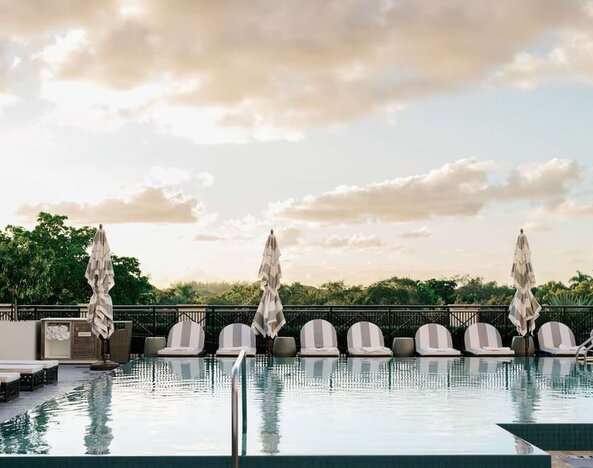 Outdoor pool at THesis Hotel Miami Coral Gables, Curio Collection By Hilton.