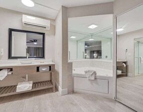 Bathroom at Quality Inn & Suites Hollywood Boulevard.