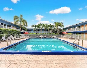 Outdoor pool at Rodeway Inn & Suites Fort Lauderdale Airport & Cruise Port.