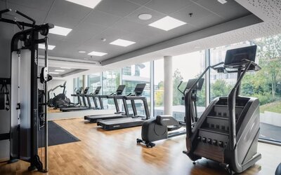 Gym at Hilton Garden Inn Brussels Airport.