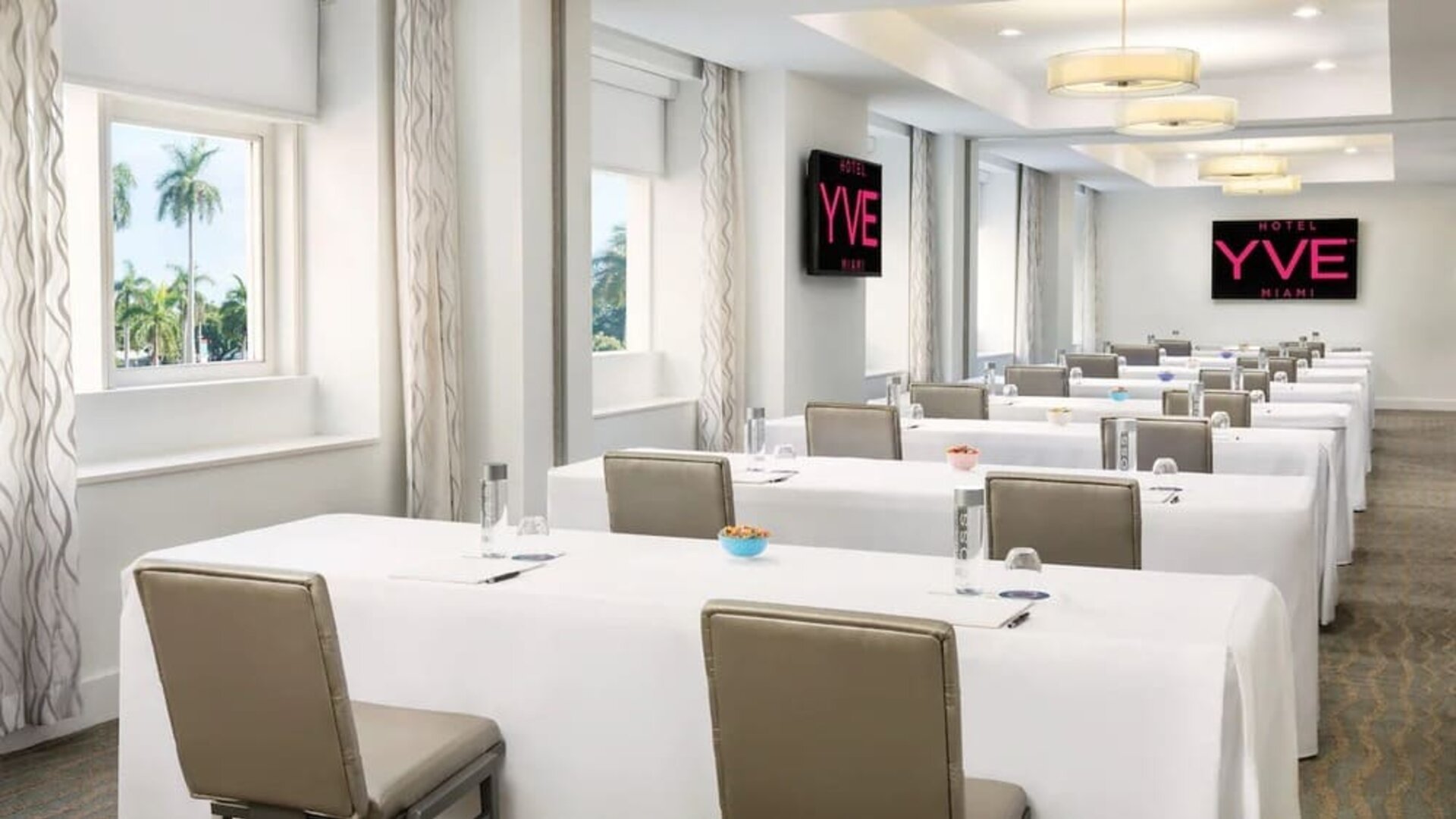Meeting room at YVE Hotel Miami.
