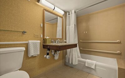 Bathroom at Airport Honolulu Hotel, Trademark Collection By Wyndham.