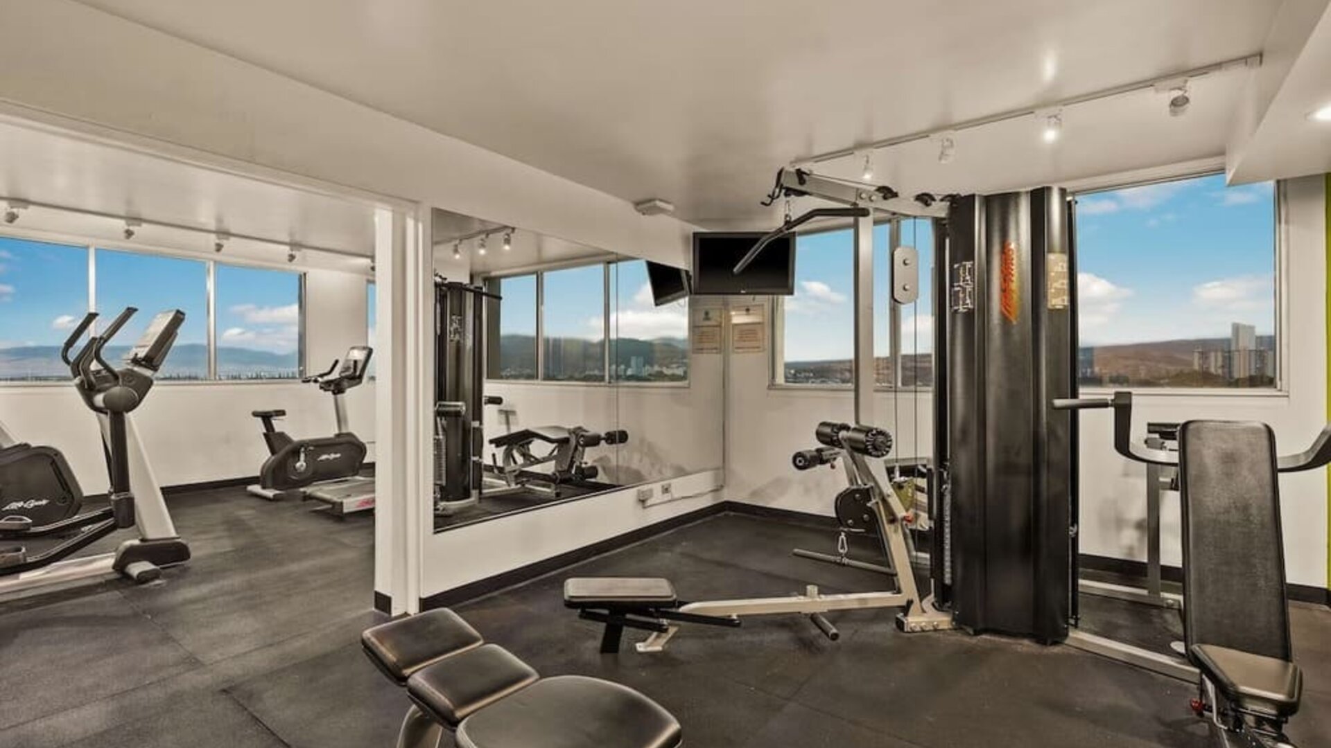 Gym at Best Western The Plaza Hotel Honolulu Airport.