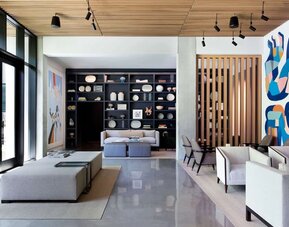 Lobby at Canopy By Hilton Austin Downtown.