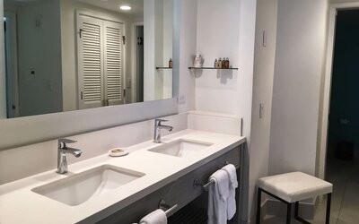 Bathroom at Kaimana Beach Hotel.