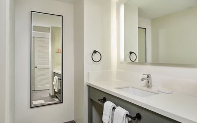 Bathroom at Kaimana Beach Hotel.