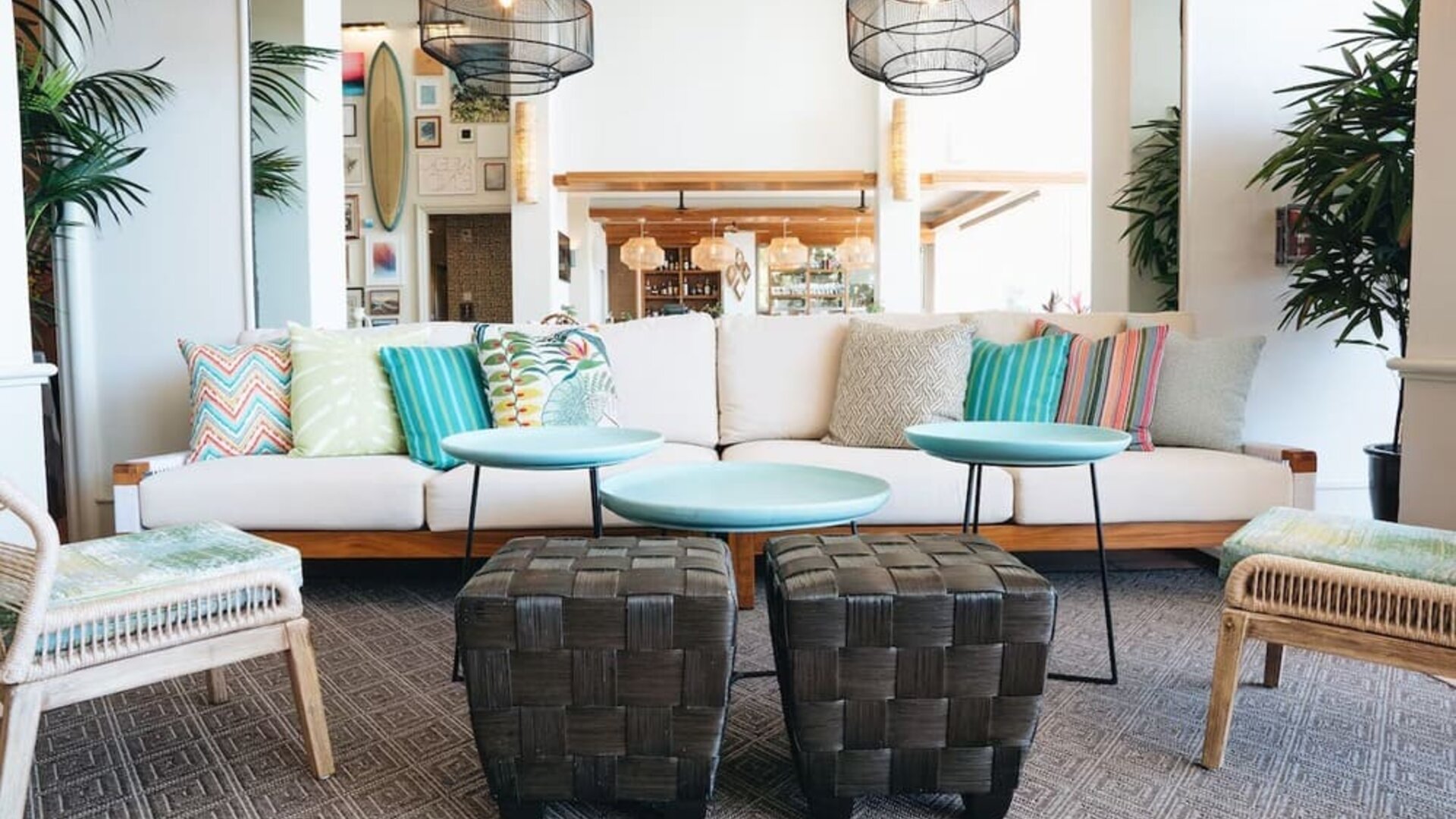 Lobby at Kaimana Beach Hotel.