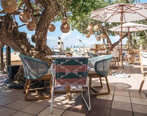 Terrace at Kaimana Beach Hotel.