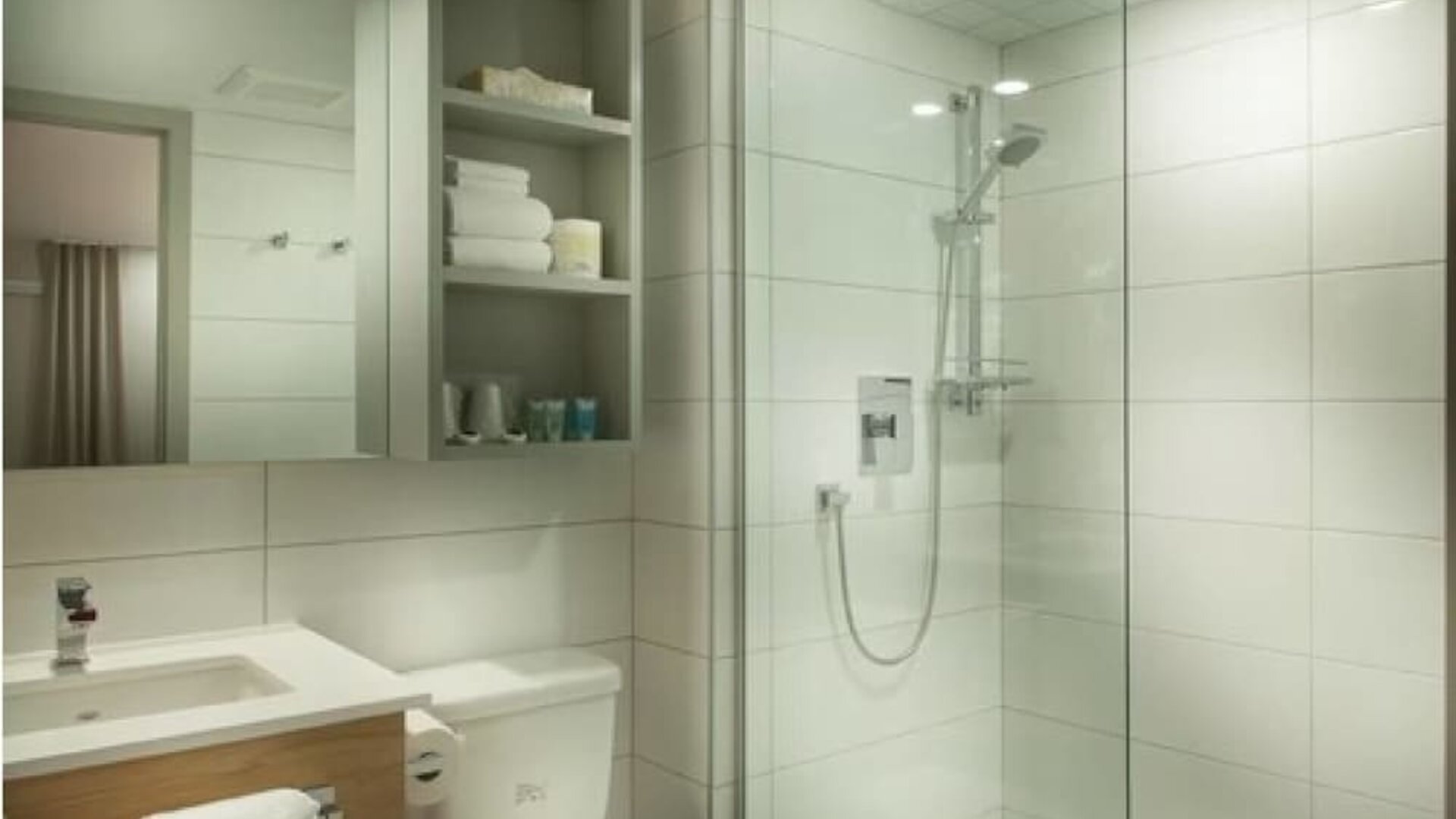 Bathroom at Ramada Laval By Wyndham.