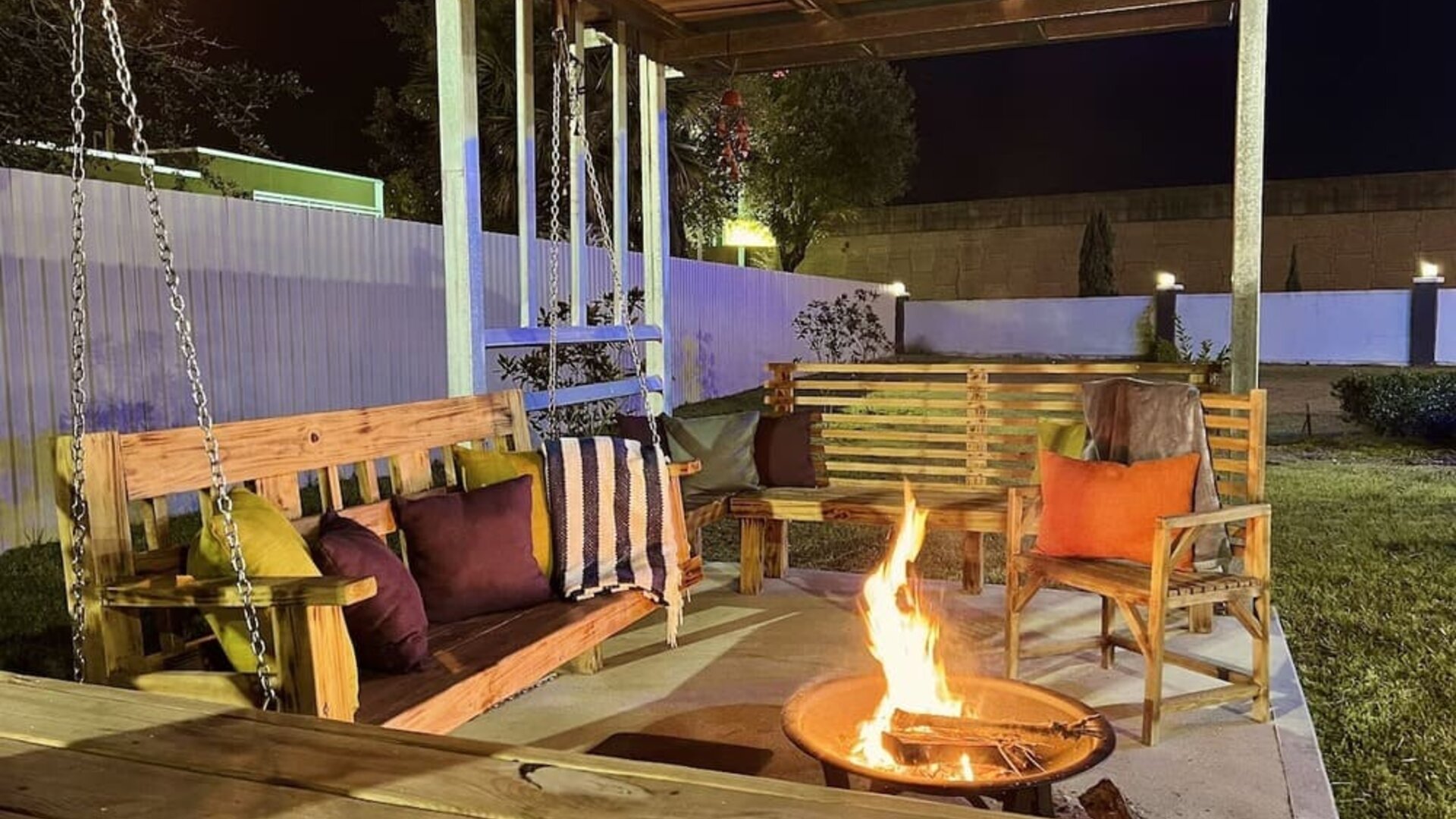 Terrace at Island Suites Hobby Airport.