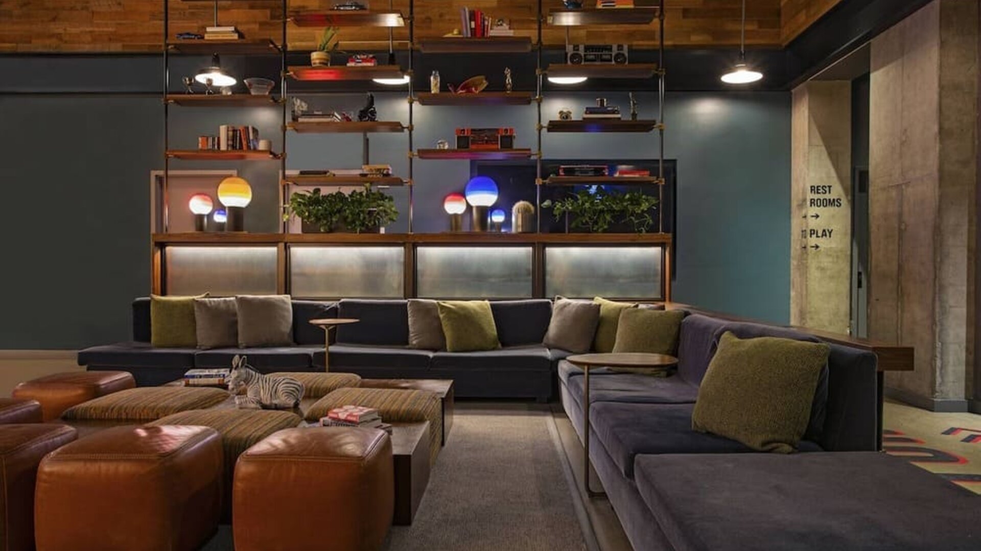 Lobby at Moxy NYC Downtown.