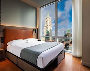 Day room at at Moxy NYC Downtown.