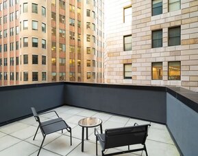 Outside area at Holiday Inn Wall Street.