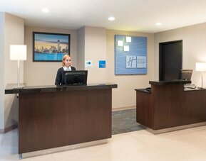 Reception at at Holiday Inn Express Wall Street.