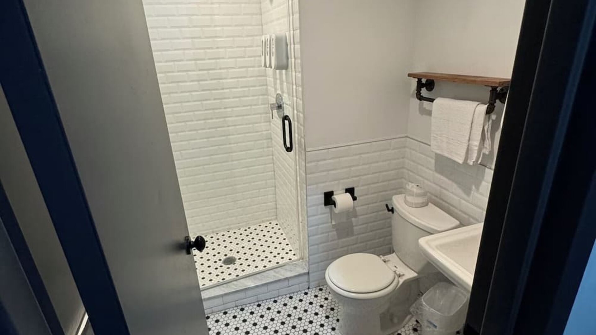 Bathroom at Tribeca Hotel FiDi.