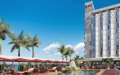 Pool loungers at ROK Hotel Kingston, Tapestry Collection By Hilton.