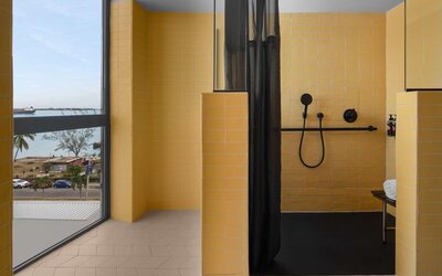 Bathroom at at ROK Hotel Kingston, Tapestry Collection By Hilton.